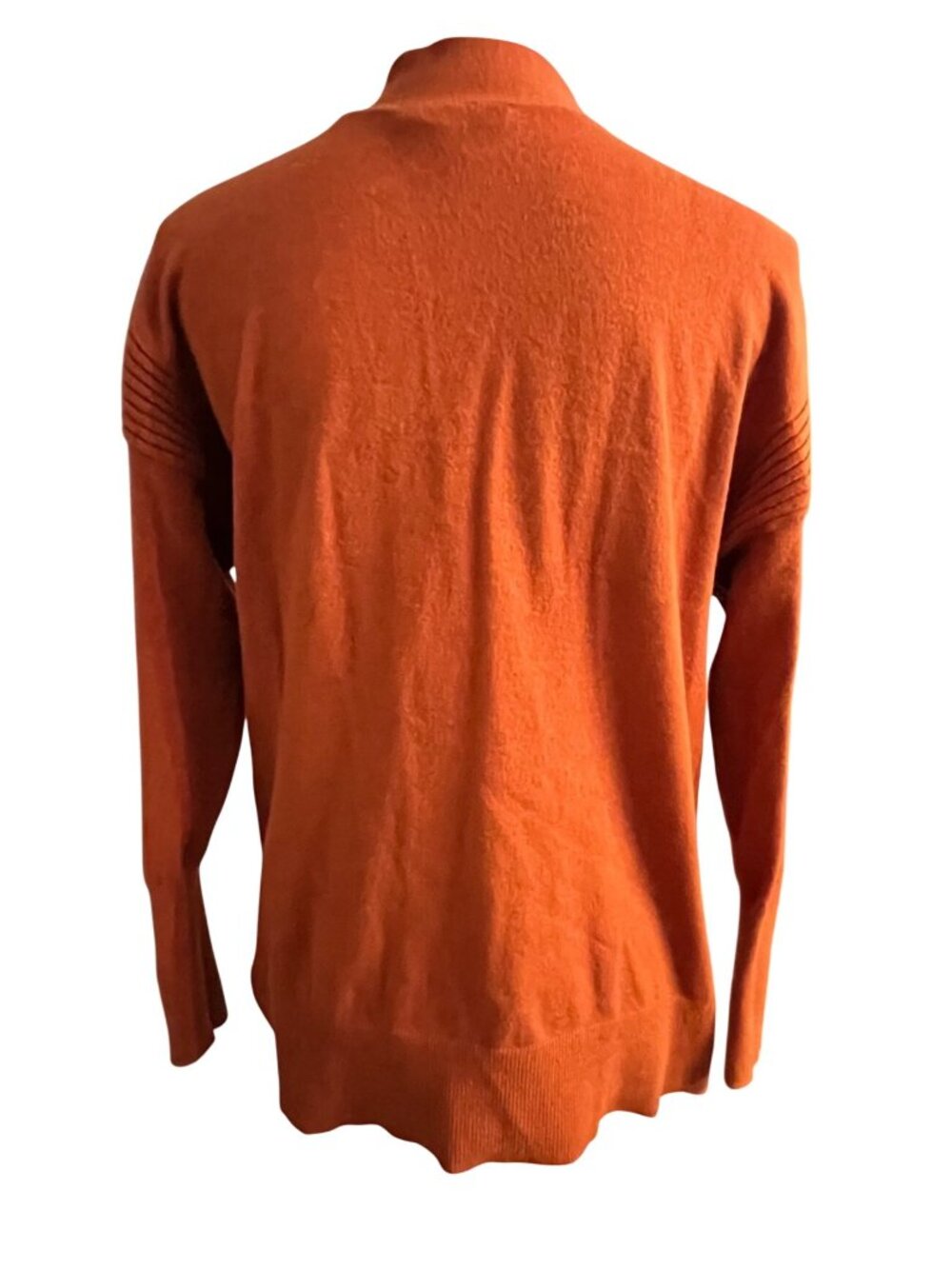 Burnt Orange Button Front Cardigan Cottagecore Cozy Sweater Womens Small Cyrus - Picture 2 of 9